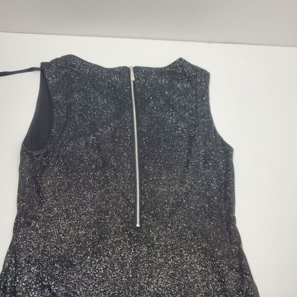 Vince Camuto Dress Women Medium Black Sequin Midi Sheath Lining with Sleeveless - Picture 8 of 13
